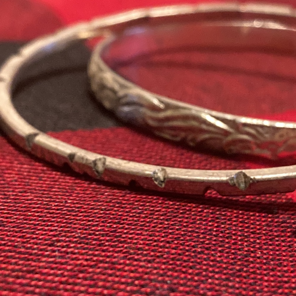 Bundled Three Bracelets!Two Silver Bangles And On… - image 4